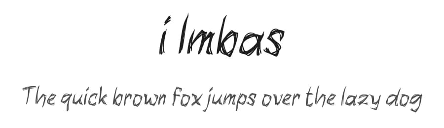i Imbas by wepfont.com — Script Handwritten Font