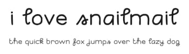 I love snailmail by Anke van der Meer — Script Handwritten Font — thumbnail 1