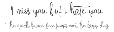 I miss you but i hate you by Bongkeng Art Studio — Script Handwritten Font — thumbnail 1