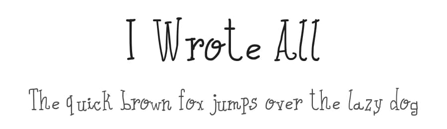I Wrote All by Galdino Otten Fonts — Script Handwritten Font