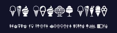 Ice Cream Icons by Woodcutter — Dingbats Font — thumbnail 2