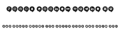 Icons Social Media 14 by elharrak — Dingbats Font — thumbnail 1