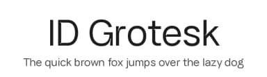 ID Grotesk by ID Typeface — Sans Serif Font — thumbnail 1