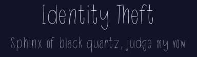 Identity Theft by Katelyn Dancer — Script Handwritten Font — thumbnail 2
