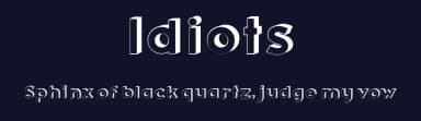Idiots by Vladimir Nikolic — Sans Serif Font — thumbnail 2