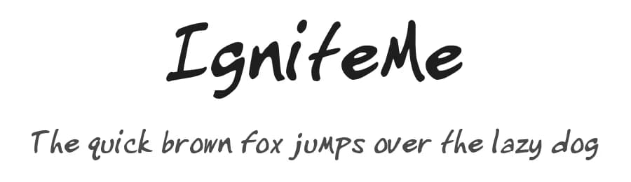 IgniteMe by EPrintPro — Script Handwritten Font