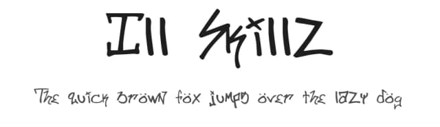Ill Skillz by fontvir.us — Script Handwritten Font
