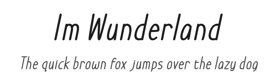 Im Wunderland by Chequered Ink — Script Handwritten Font