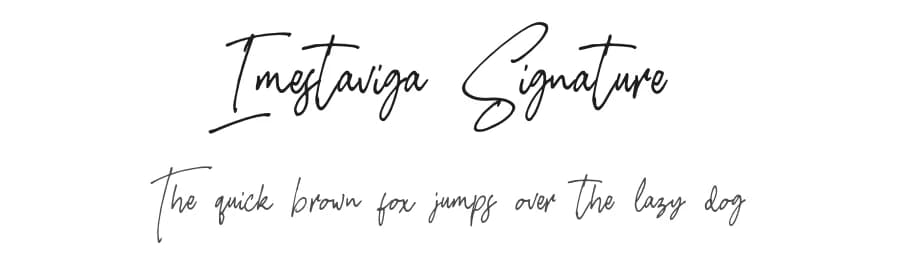 Imestaviga Signature by Tebaltipis Studio — Script Handwritten Font