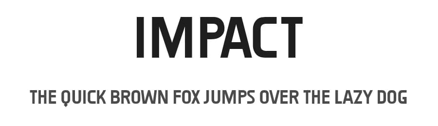 Impact by Vladimir Nikolic — Sans Serif Font
