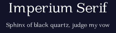 Imperium Serif by Manfred Klein — Serif Font — thumbnail 2