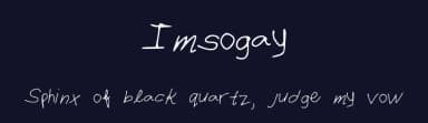 Imsogay by reaperleave — Script Handwritten Font — thumbnail 2