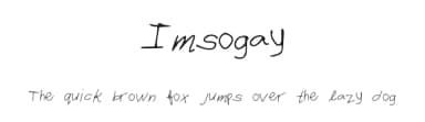 Imsogay by reaperleave — Script Handwritten Font — thumbnail 1