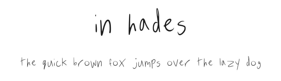 In Hades by leo — Script Handwritten Font