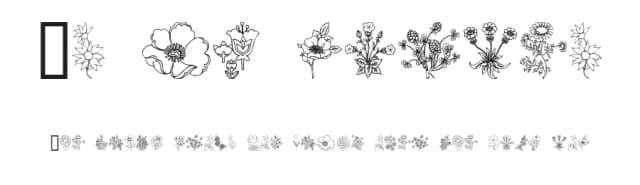 In my garden by House of Lime — Dingbats Font