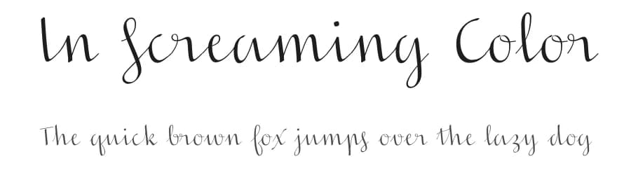 In Screaming Color by letterpunch — Script Handwritten Font — preview 1