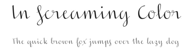 In Screaming Color by letterpunch — Script Handwritten Font