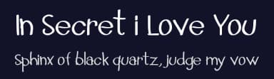 In Secret i Love You by Maelle.K | Thomas Boucherie — Script Handwritten Font — thumbnail 2