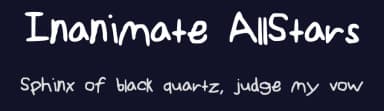 Inanimate AllStars by claykid12345 — Script Handwritten Font — thumbnail 2