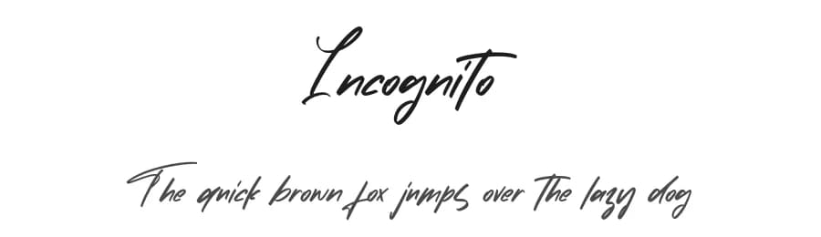 Incognito by Vunira Design — Script Handwritten Font
