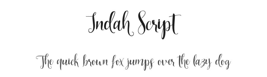 Indah Script by Font Bundles — Script Handwritten Font
