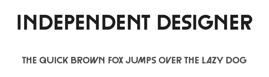 Independent Designer by Vladimir Nikolic — Sans Serif Font
