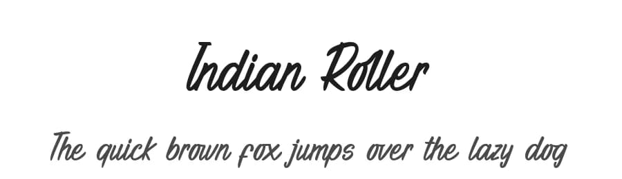 Indian Roller by Four Lines — Script Handwritten Font