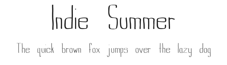 Indie Summer by Zachary Nicholas — Script Handwritten Font