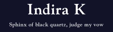 Indira K by Peter Wiegel — Serif Font — thumbnail 2