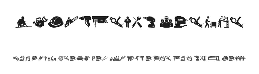 Industrial Worker by Woodcutter — Dingbats Font