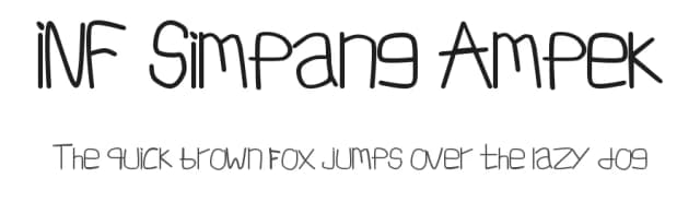 INF Simpang Ampek by Imran Nasution — Script Handwritten Font