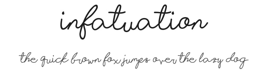 Infatuation by STS Lifestyle — Script Handwritten Font