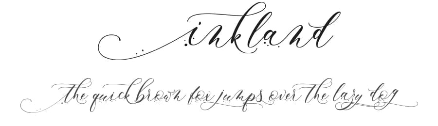 Inkland by Typhoon Type - Suthi Srisopha — Script Handwritten Font