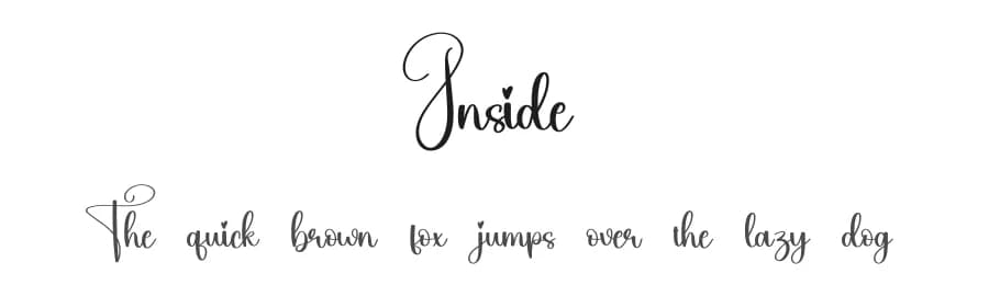 Inside by Scratchones — Script Handwritten Font