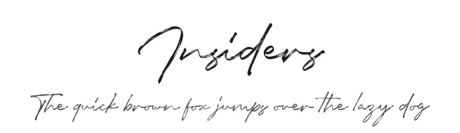 Insiders by Arterfak Project — Script Handwritten Font
