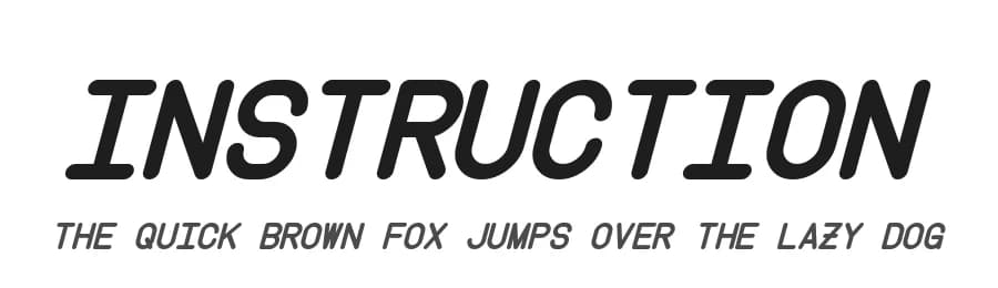 Instruction by Pixel Sagas — Sans Serif Font