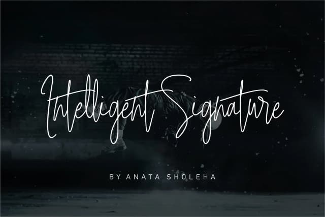 Intelligent Signature Font by anata.sholeha — Script Handwritten Font