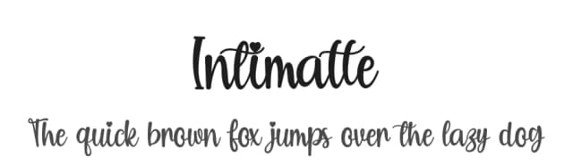 Intimatte by Supersemar Letter — Script Handwritten Font