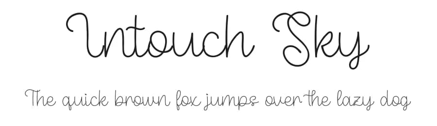 Intouch Sky by Yumna Family — Script Handwritten Font — preview 1