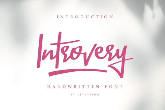 Introvery Font by Ratin Creative — Script Handwritten Font