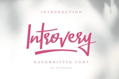 Introvery Font by Ratin Creative — Script Handwritten Font — thumbnail 1