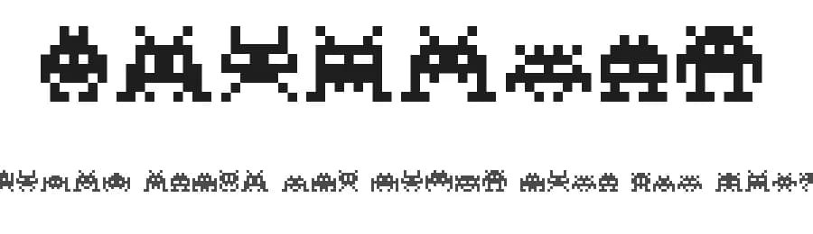 Invaders by dustBUST — Dingbats Font