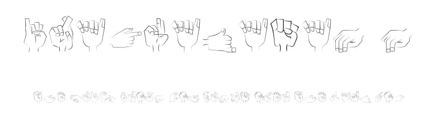 IraGuayasamín by Lenguaje de señas — Dingbats Font