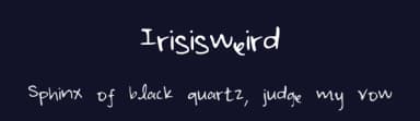 Irisisweird by Iris Lang — Script Handwritten Font — thumbnail 2
