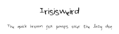 Irisisweird by Iris Lang — Script Handwritten Font — thumbnail 1