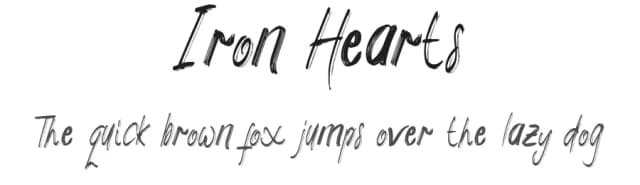 Iron Hearts by Daffa Syarif — Script Handwritten Font