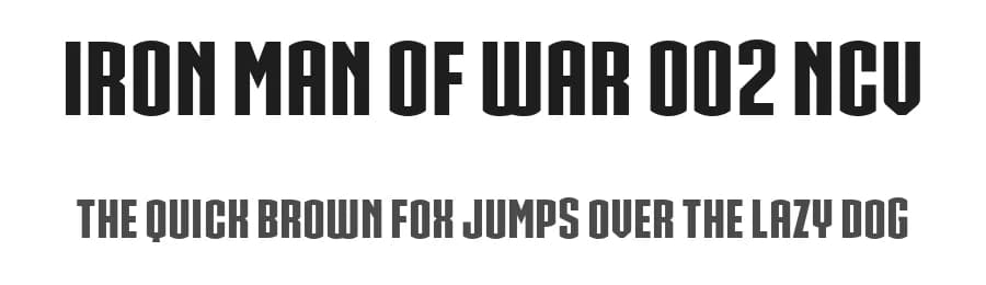 Iron Man Of War 002 NCV by Fontry — Sans Serif Font