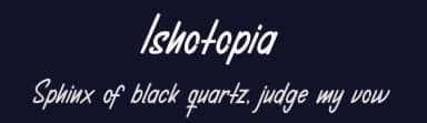 Ishotopia by Rhidtype — Script Handwritten Font — thumbnail 2