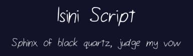 Isini Script by Isini Muthumuni — Script Handwritten Font — thumbnail 2