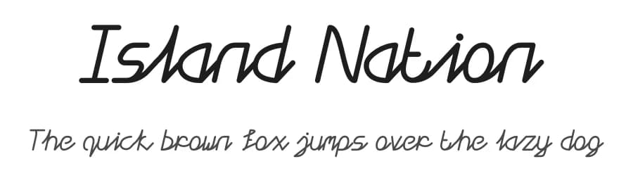 Island Nation by Yahhya Anas — Script Handwritten Font